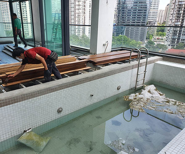 CHENGAL POOL DECKING INSTALLATION